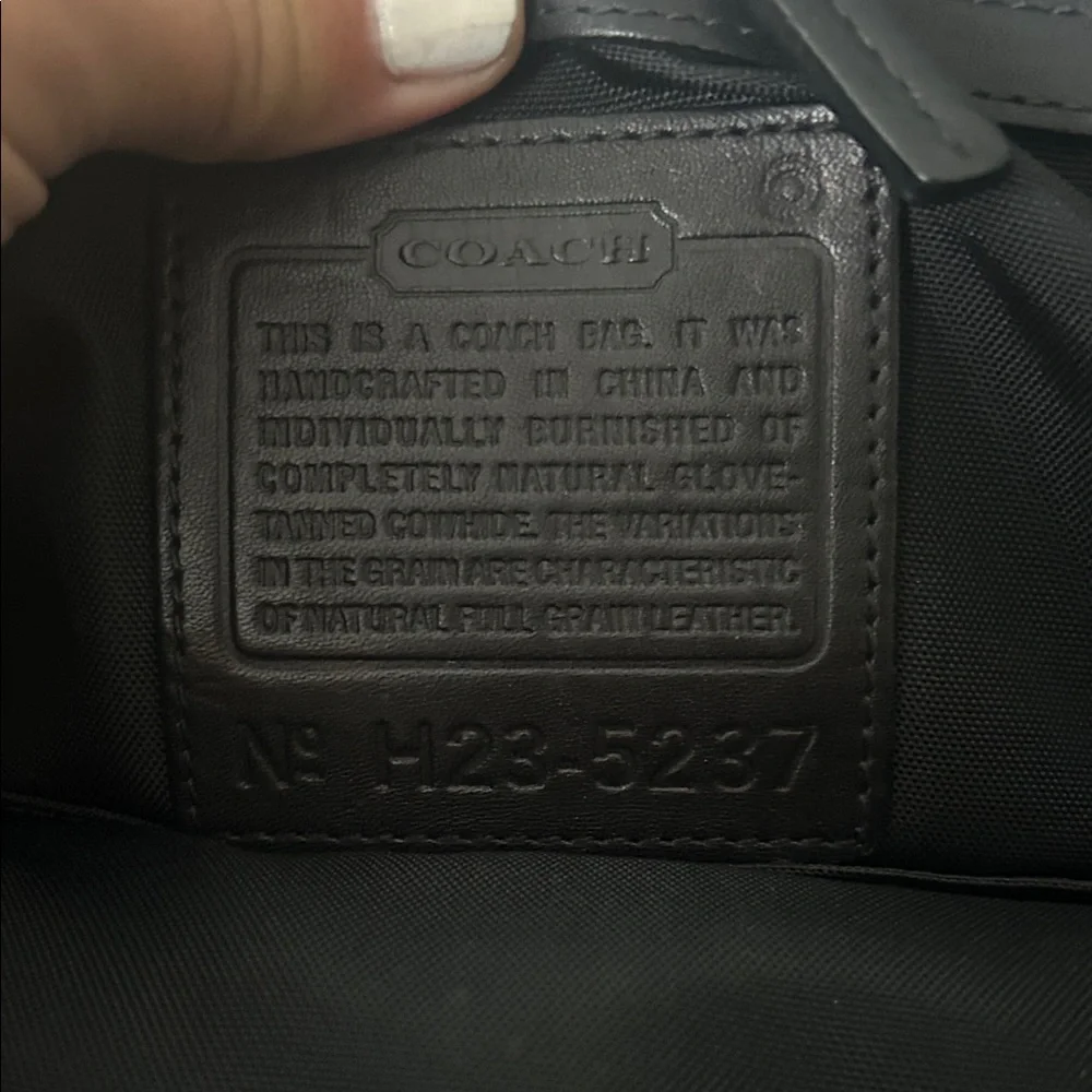 Coach Black Leather Men's Bag